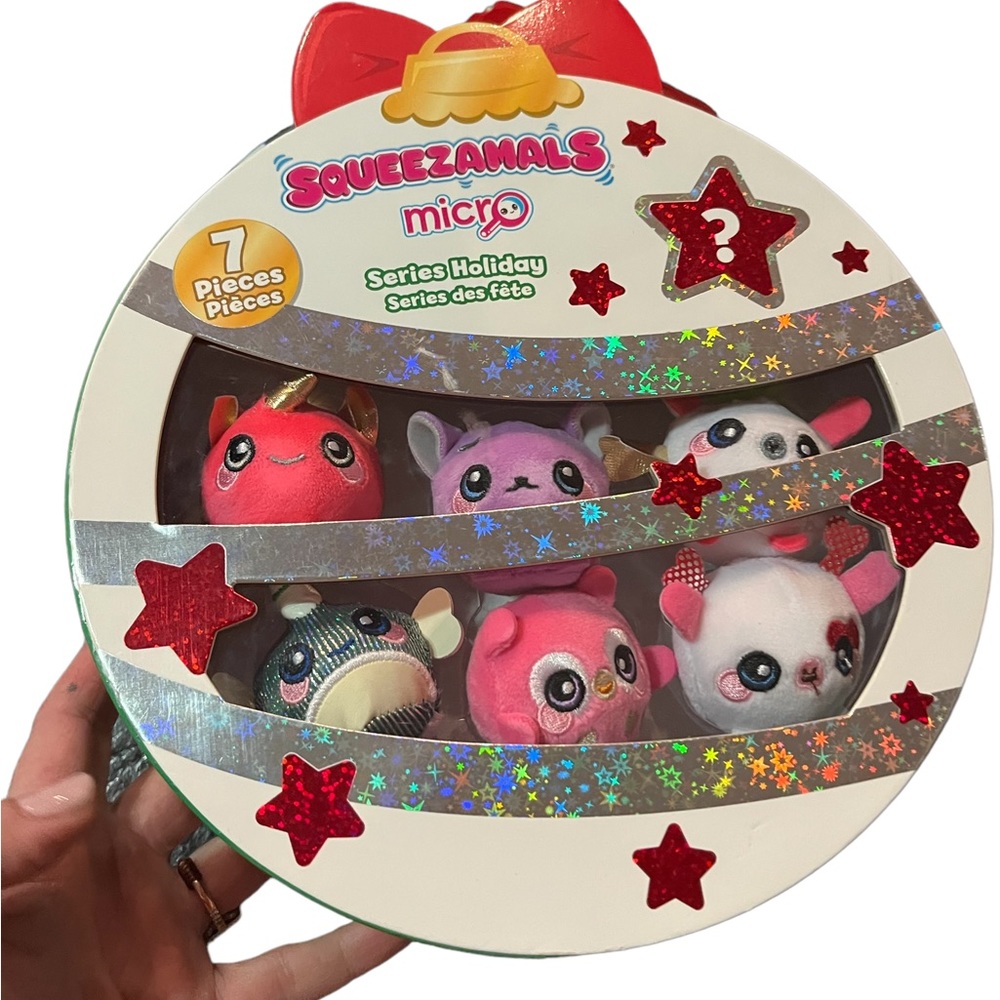 Squeezeamals micro 7 piece series holiday 2021 edition! New in box!